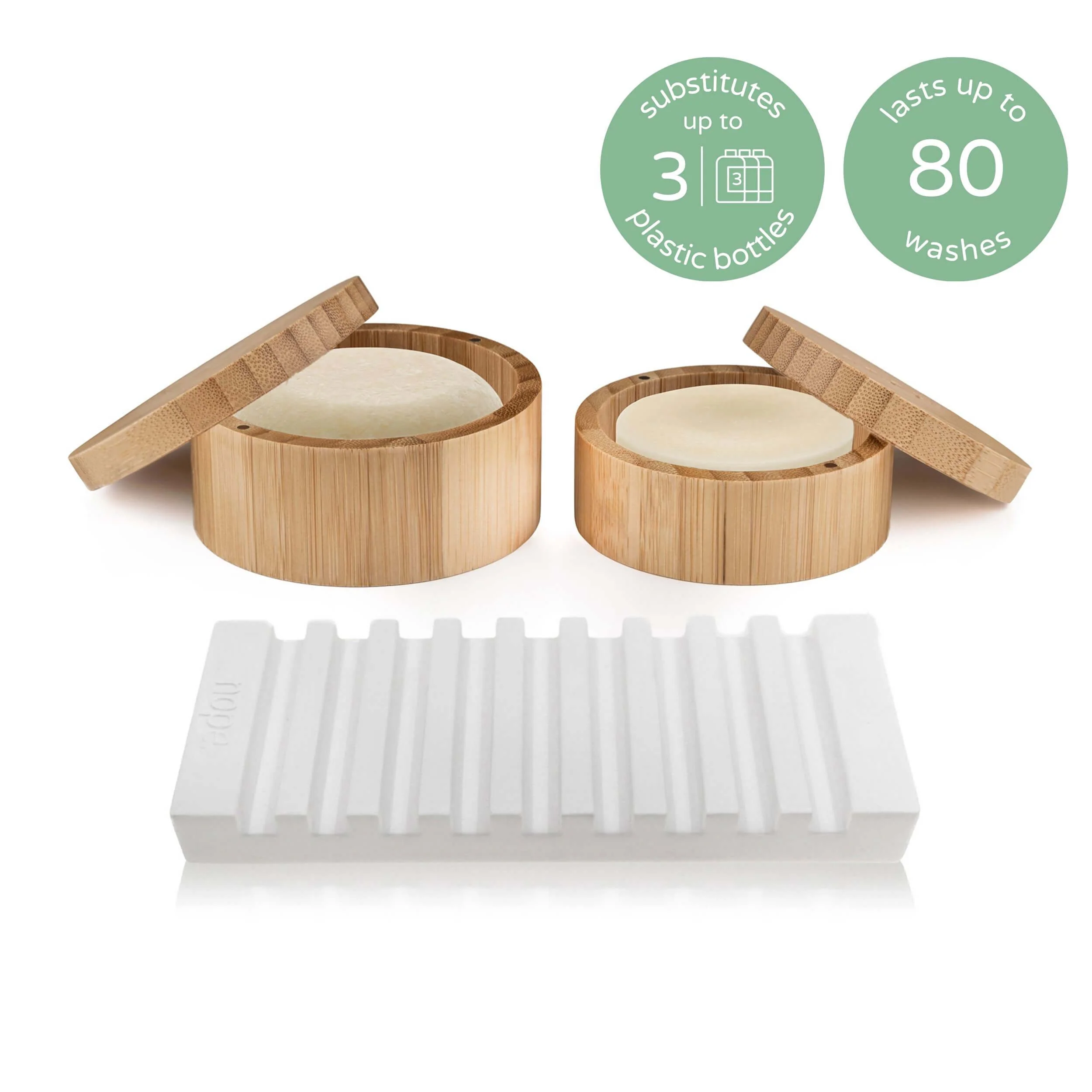 shampoo & conditioner bar fast dry bamboo gift set. - Image 5